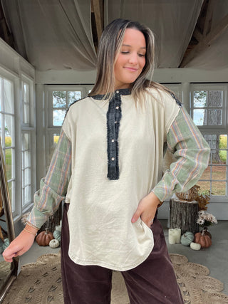 The Plaid Long Sleeve Top