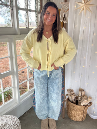 The Blissful Floral Barrel Jeans