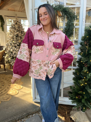 Petals In October Jacket - ROSE