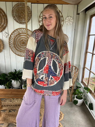 Groove Garden Top - RED/BLUE