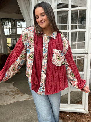 The Paisley Daze - BURGENDY (cant restock)