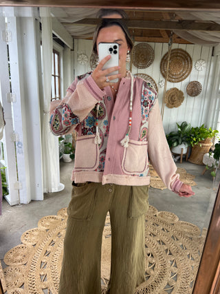 The June Jacket - PINK PAISLEY