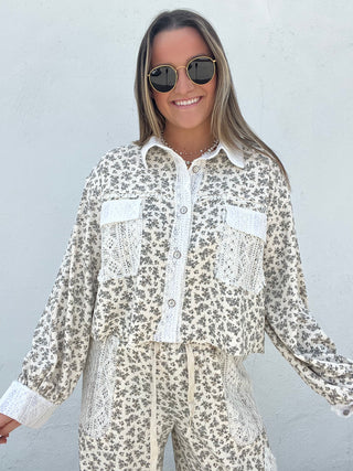 Garden Glow Button Top