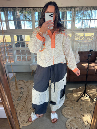 Citrus Bloom Lace Top