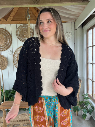 The Gretchen Cardigan - BLACK