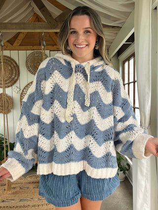 Bundle & Bliss Sweater Hoodie - BLUE