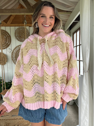 Bundle & Bliss Sweater Hoodie - PINK