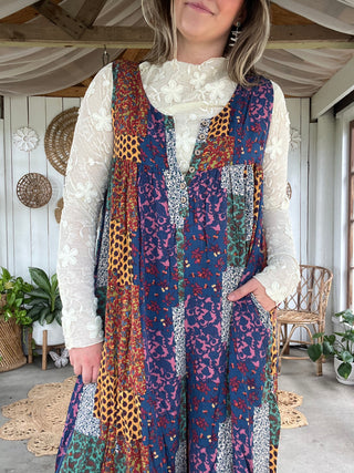Pineapple Paisley Jumper - NAVY
