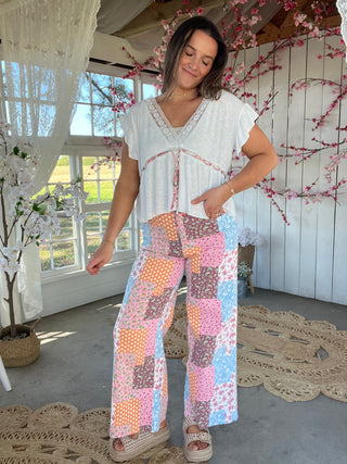 The Color Burst Garden Denim Pants