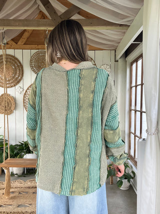 The Robin Waffle Knit - EVERGREEN