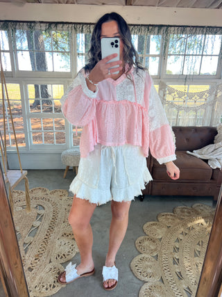The Rosewater Eyelet Top