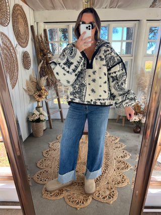 The Cozy Vibe Paisley Sherpa