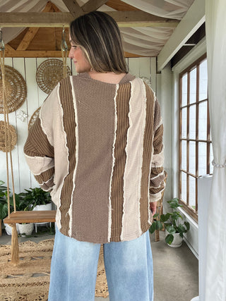 The Robin Waffle Knit - BROWN SUGAR