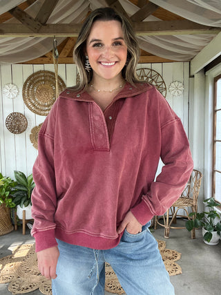Cozy Grove Pullovers - VINTAGE RED