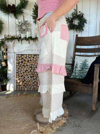 The Pink Frost Ruffle Pants