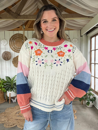 The Hayride Floral Sweater