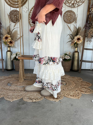 Mystic Ruffle Pants - CREAM