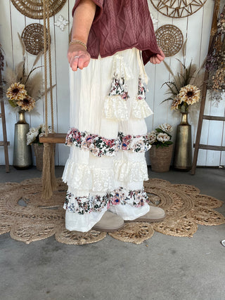 Mystic Ruffle Pants - CREAM