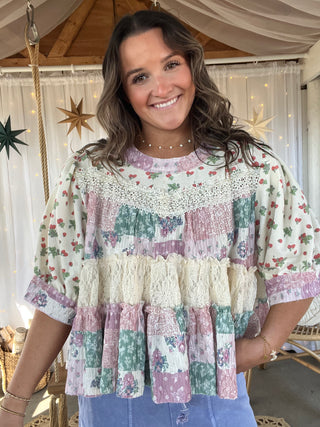 Coastal Pearl Patch - PLUM FLORAL