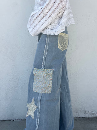 Star of The Show Wide Leg Pants - DENIM