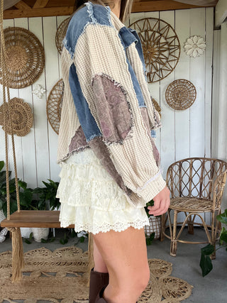 Ruffle Coast Shorts - CREAM