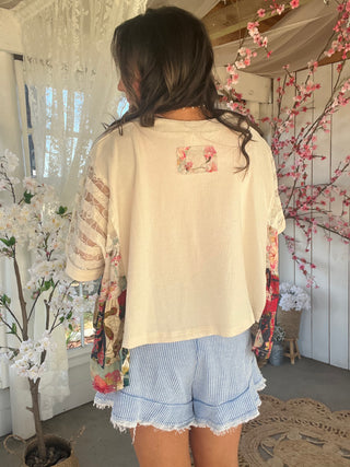 The Shoreline Embroidered Top - CREAM