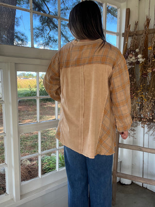 The Pine Plaid Top - CREAM (can't restock)
