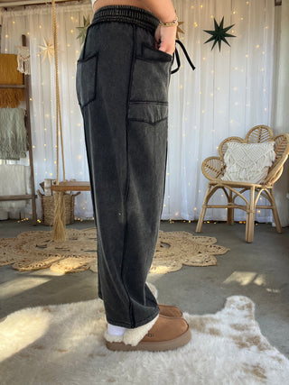 The Annie Barrel Pants - BLACK