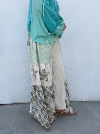 Shooting Star Wide Leg Pants - TAN
