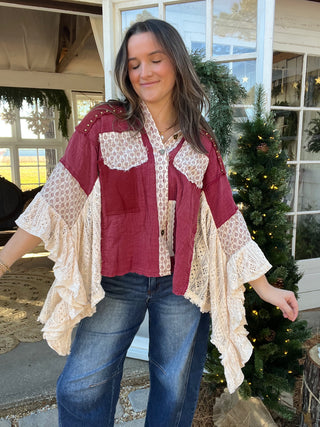 The Mistletoe Lace Top