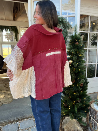 The Mistletoe Lace Top