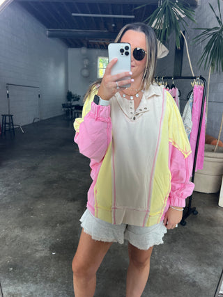 Strawberry Lemonade Henley