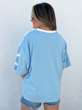 Blue Varsity Top