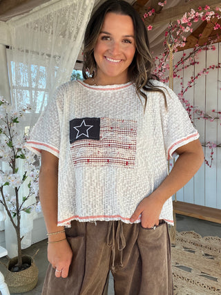 All-American Girl Top - WHITE