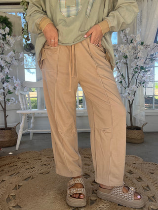 The Annie Barrel Pants - TAN