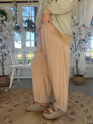 The Annie Barrel Pants - TAN