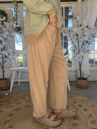 The Annie Barrel Pants - TAN