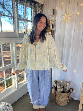 The Annie Barrel Pants - PERIWINKLE
