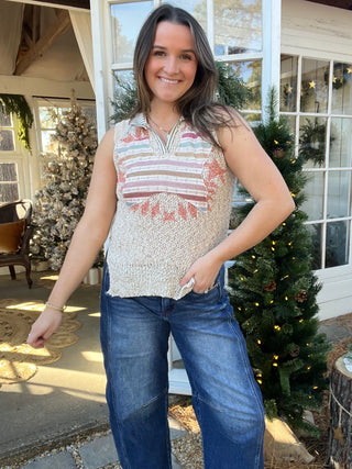 Desert Stripes Sleeveless Top