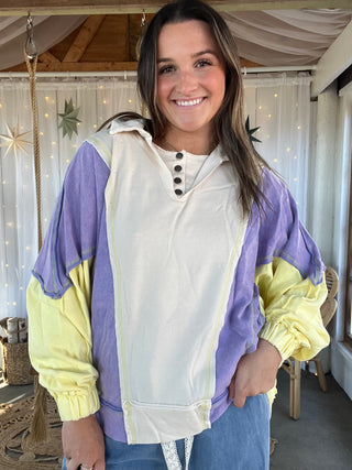 Blueberry Lemonade Henley (can't restock)