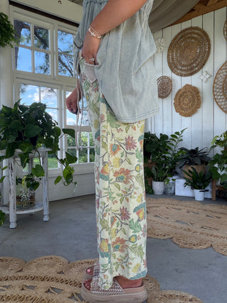 The Up The Vine Wide Pants - SAGE PREORDER 2 WEEK