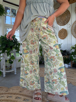 The Up The Vine Wide Pants - SAGE PREORDER 2 WEEK