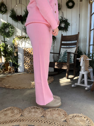 The Pink Wonderland Ribbed Pants