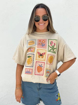 Good Vibes Graphic Tee - CREAM