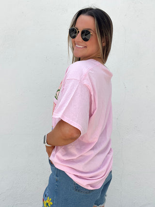 Good Vibes Graphic Tee - PINK