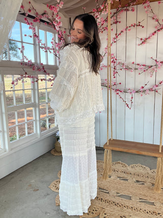 Eyelet Twirl Pants - CREAM PREORDER MID JUNE