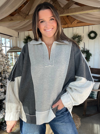 The Layla Pullover - CHARCOAL