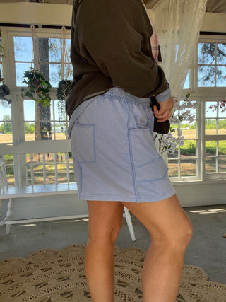 The Annie Utility Shorts - PERIWINKLE