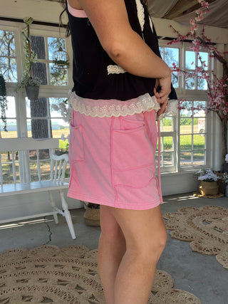 The Annie Utility Shorts - CANDY PINK