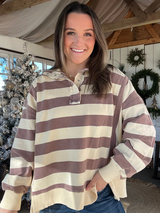 The Running Around Rugby Top - CREAM